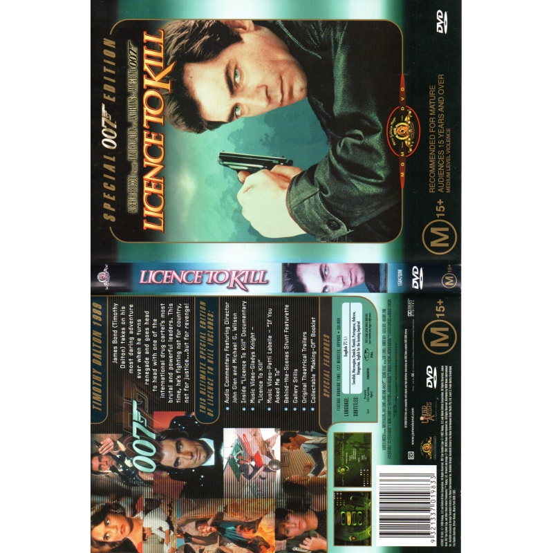 007 - LICENCE TO KILL - TIMOTHY DALTON ALL REGION DVD