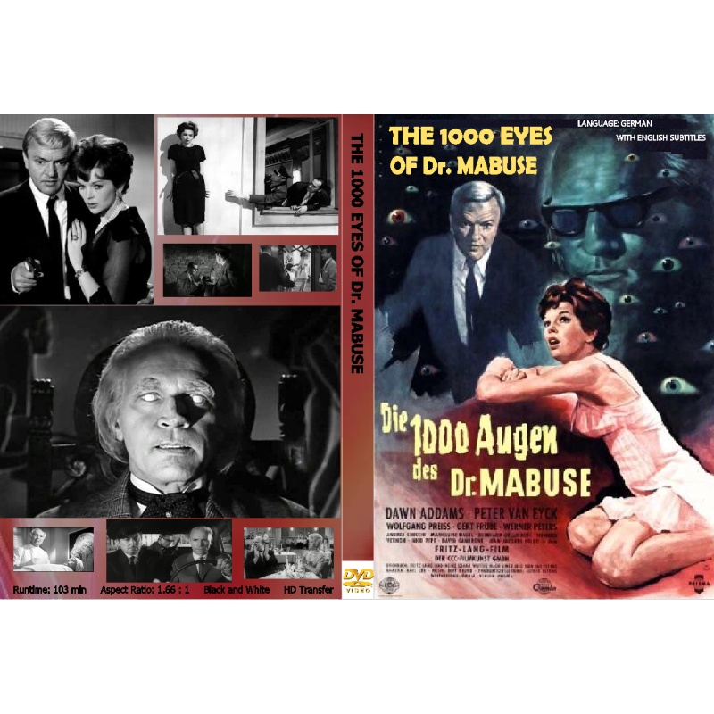 1000 EYES OF DR. MABUSE DVD German with English subtitles