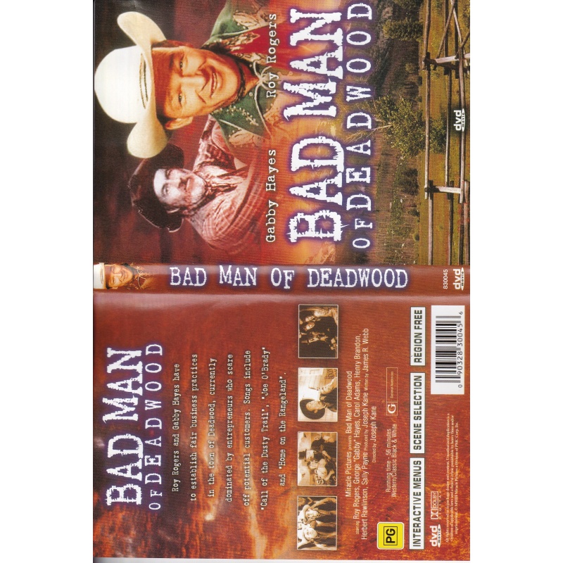 BAD MAN OF DEADWOOD - ROY ROGERS - ALL REGION DVD
