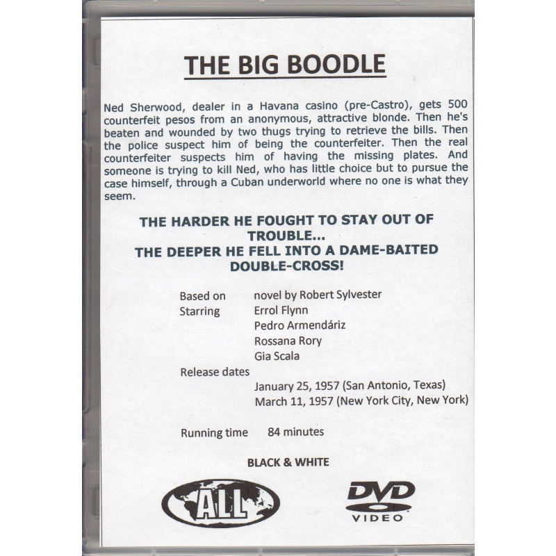 BIG BOODLE  ERROL FLYNN ( QUALITY 7 OUT OF 10) ALL REGION DVD