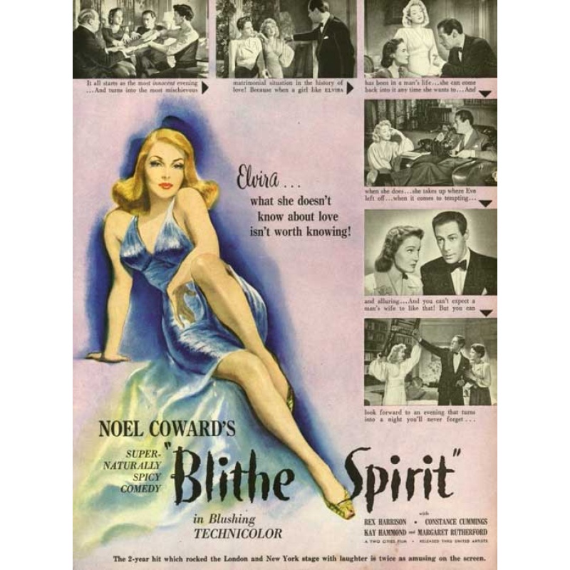 Blithe Spirit (1945 Kay Hammond. Margaret Rutherford, Rex Harrison