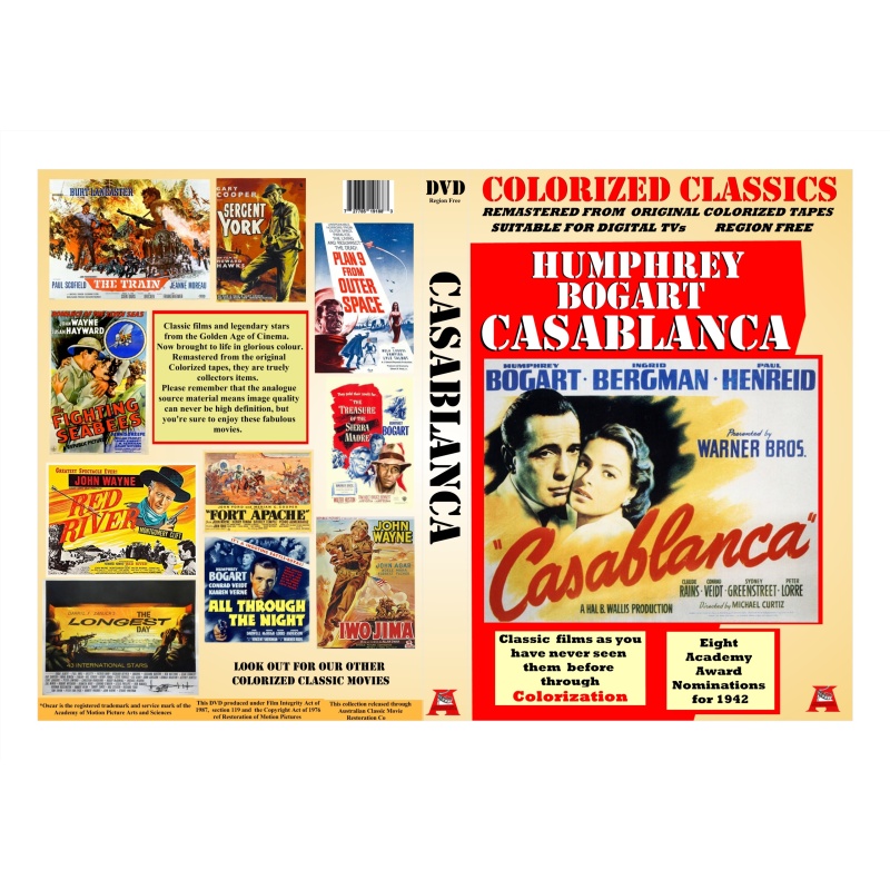 Casablanca   Colorization   DVD  HD quality