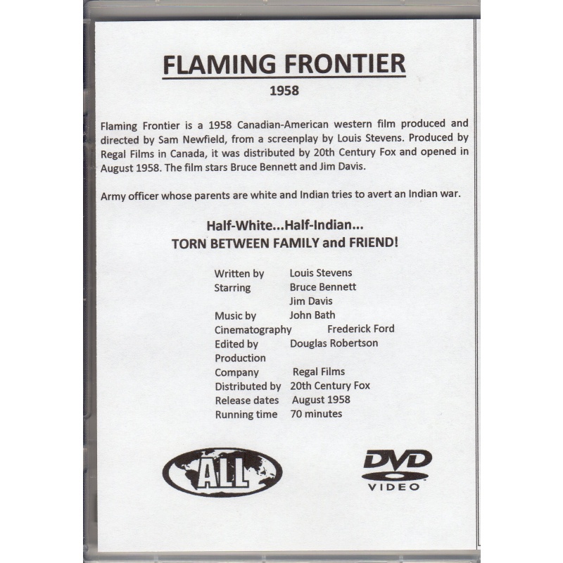 FLAMING FRONTIER - JIM DAVIS  ALL REGION DVD