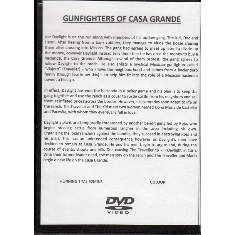 GUNFIGHTERS OF CASA GRANDE - ALEX NICOL ALL REGION DVD