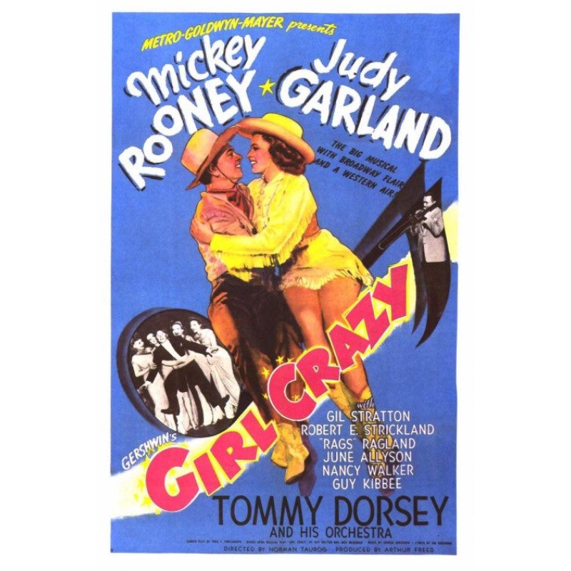 Girl Crazy 1943 Mickey Rooney, Judy Garland, Gil Stratton, Robert E. Strickland.