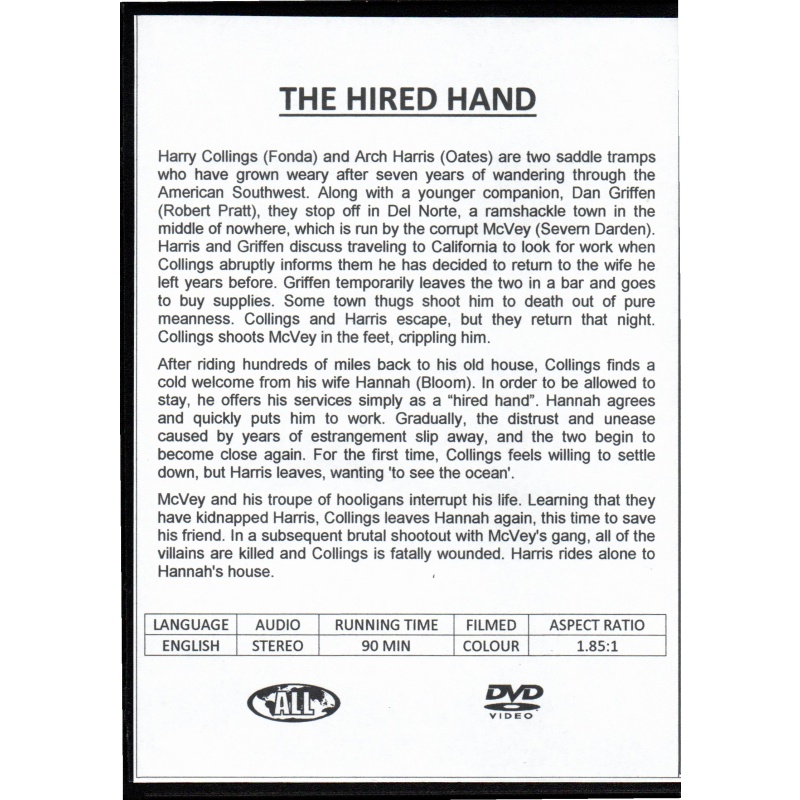 HIRED HAND - PETER FONDA ALL REGION DVD