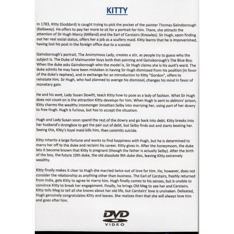 KITTY - PAULETTE GODDARD ALL REGION DVD