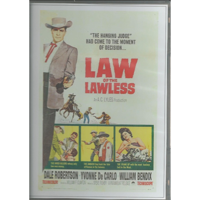 LAW OF THE LAWLESS - DALE ROBERTSON & YVONNE DE CARLO  ALL REGION DVD