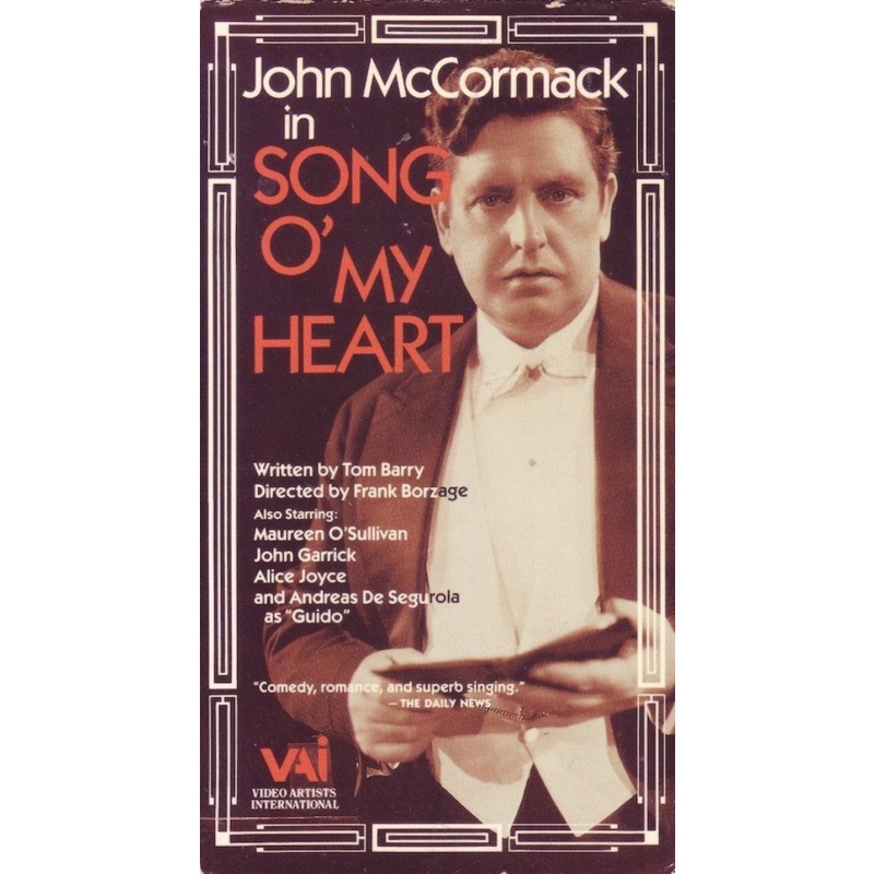 Song O' My Heart (with complete concert recital) John McCormack -1930 DVD