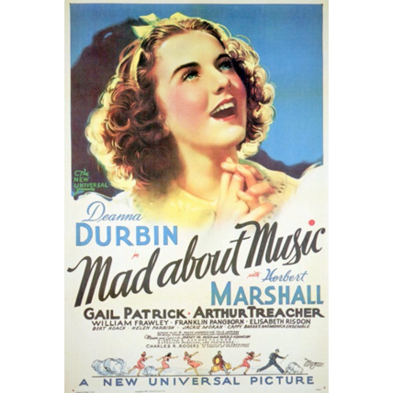 Mad About Music (1938)  Deanna Durbin, Herbert Marshall, Gail Patrick