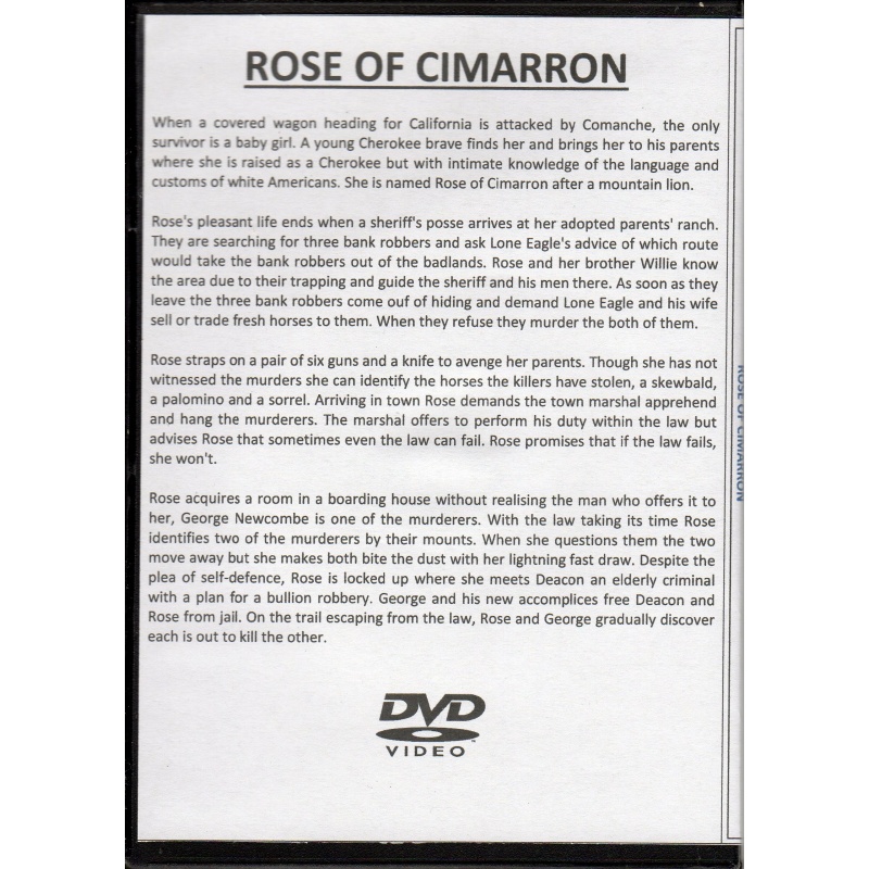 ROSE OF CIMMARON - JACK BEUTEL -  ALL REGION DVD