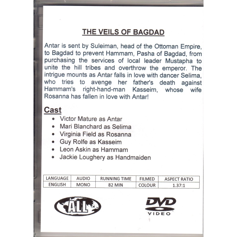 VEILS OF BAGDAD - VICTURE MATURE & GUY ROLFE ALL REGION DVD