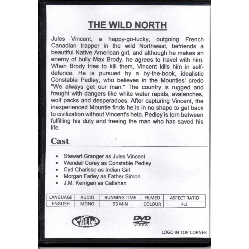 THE WILD NORTH- STEWART GRANGER ALL REGION DVD