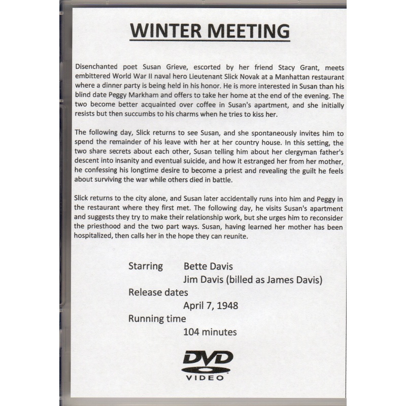 WINTER MEETING - BETTE DAVIS ALL REGION DVD