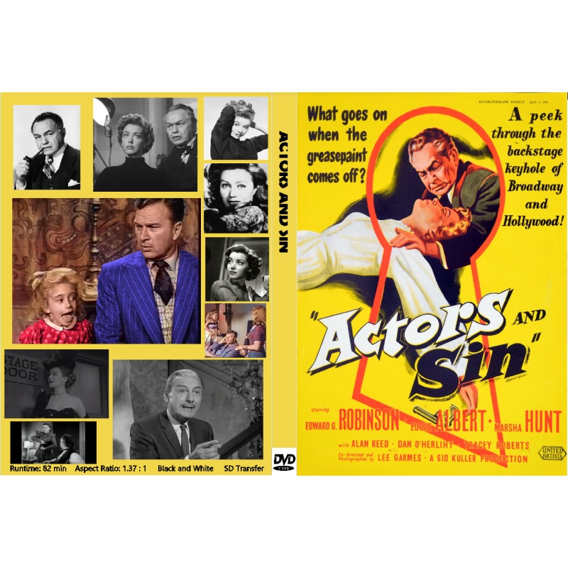 ACTORS AND SIN (1952) Edward G. Robinson Eddie Albert Marsha Hunt