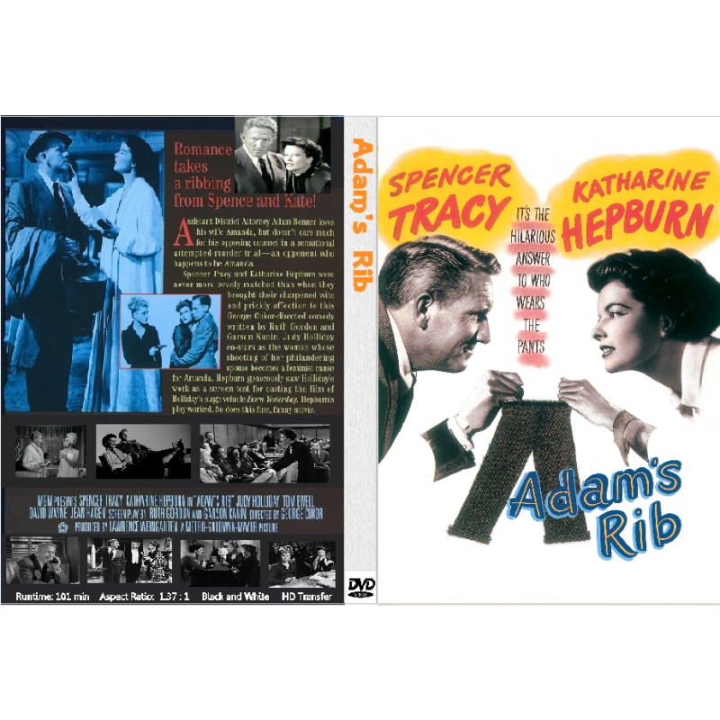 ADAM'S RIB (1949) DVD Katharine Hepburn Spencer Tracy