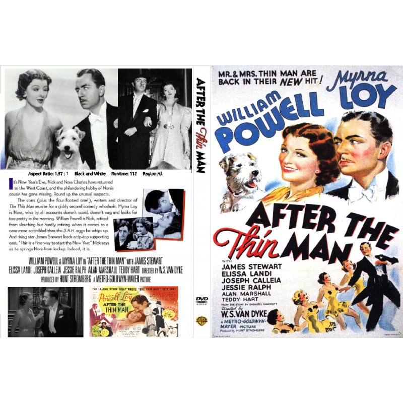 AFTER THE THIN MAN (1936) DVD William Powell Myrna Loy