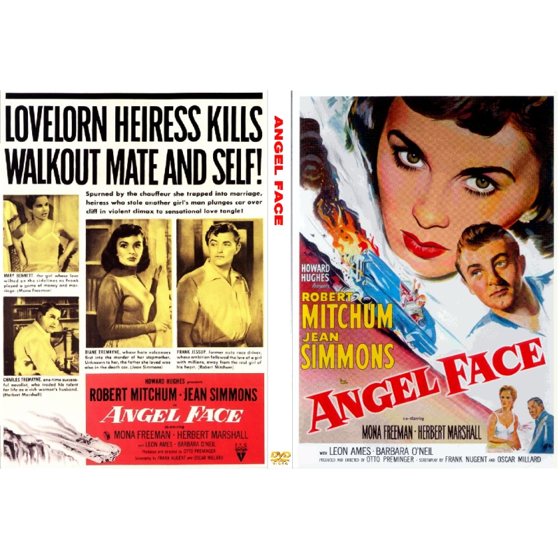 ANGEL FACE DVD Jean Simmons Robert Mitchum