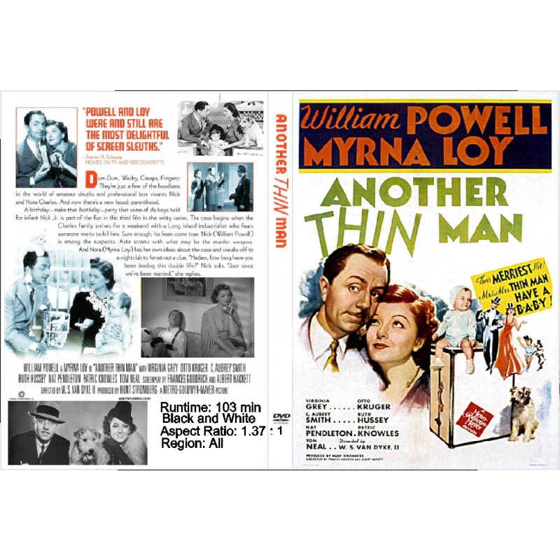 ANOTHER THIN MAN (1939) DVD William Powell Myrna Loy