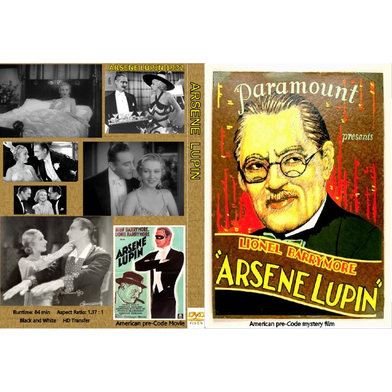 ARSENE LUPIN (1932 Pre-Code) DVD John Barrymore Lionel Barrymore