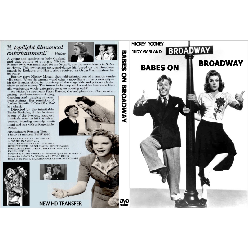 BABES ON BROADWAY (1941) DVD Mickey Rooney, Judy Garland