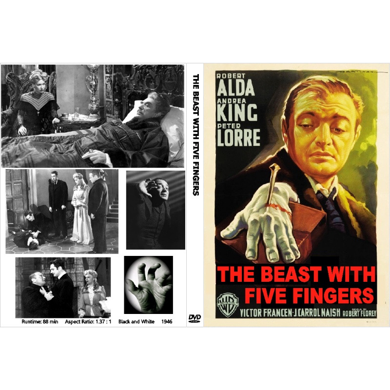 THE BEAST WITH FIVE FINGERS (1946) DVD Peter Lorre