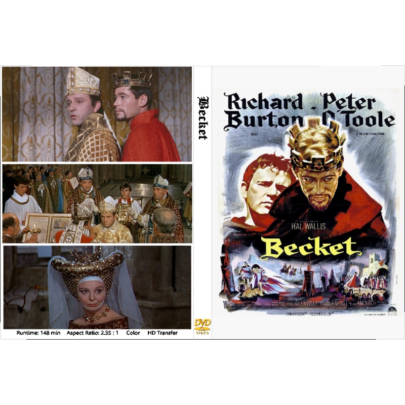 BECKET (1964) DVD Peter O'Toole, Richard Burton