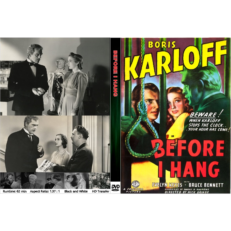 BEFORE I HANG (1940) DVD Boris Karloff