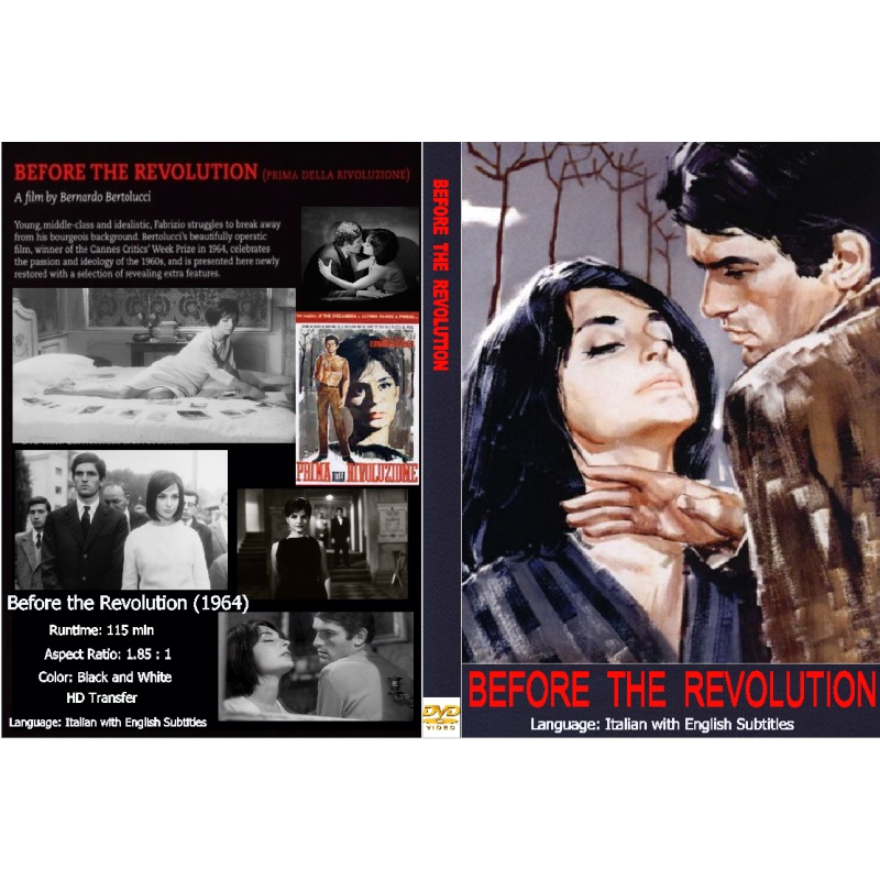 BEFORE THE REVOLUTION (1964) DVD LANGUAGE ITALIAN with ENGLISH Subtitles