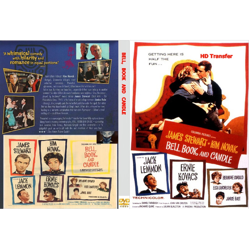 BELL BOOK AND CANDLE (1958) DVD Kim Novak James Stewart Ernie Kovacs Jack Lemmon