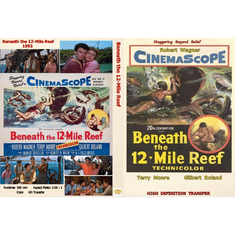 BENEATH THE TWELVE MILE REEF (1953) DVD Robert Wagner