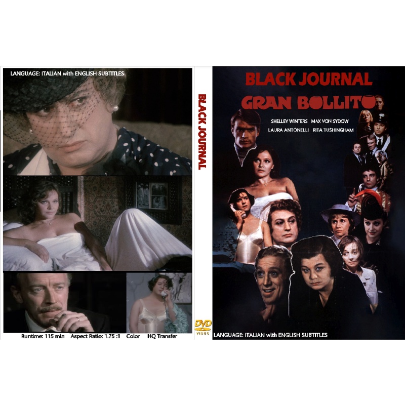 BLACK JOURNAL (1977) Shelley Winters, Max von Sydow Italian with English Subtitles