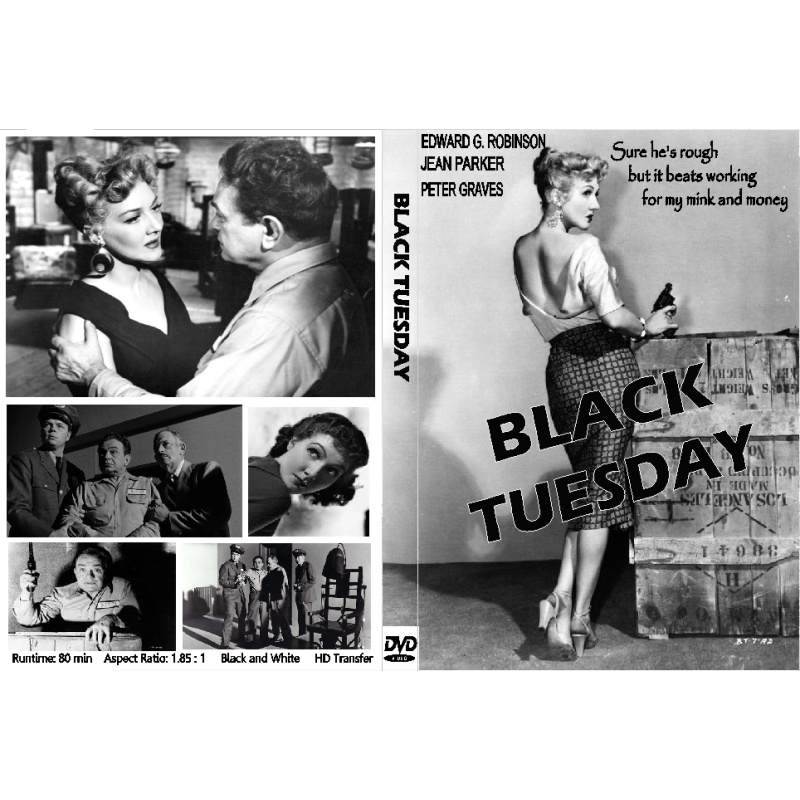 BLACK TUESDAY (1954) RARE CRIME FILM NOIR Edward G. Robinson Jean Parker Peter Graves