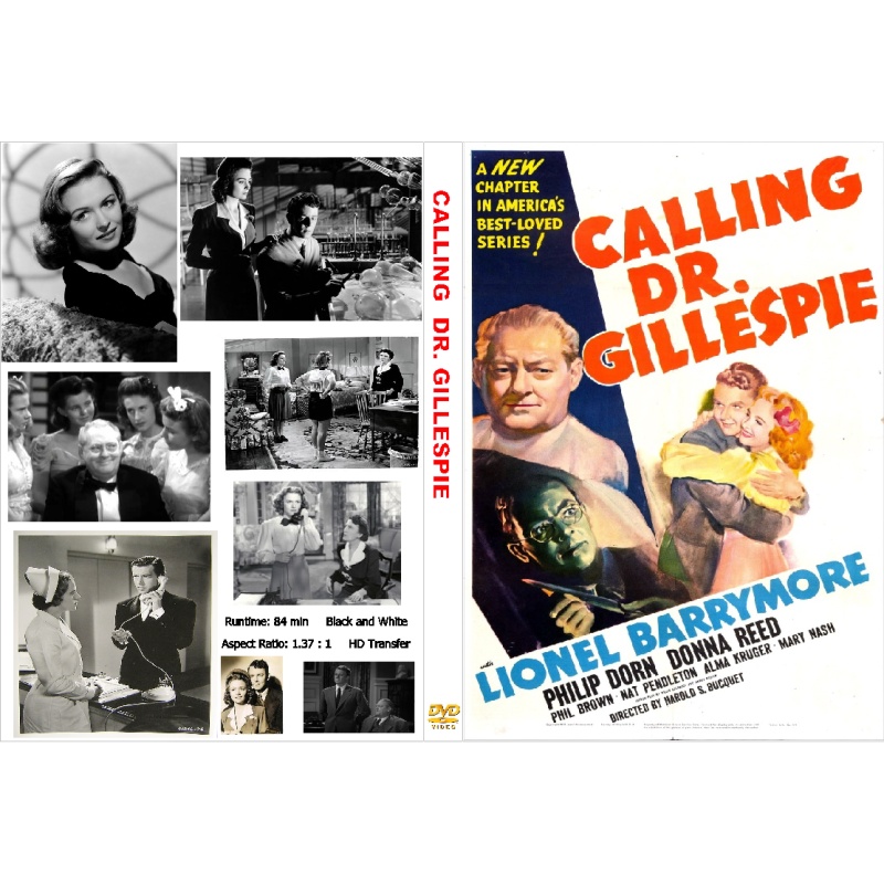 CALLING DR. GILLESPIE (1942) Lionel Barrymore Donna Reed