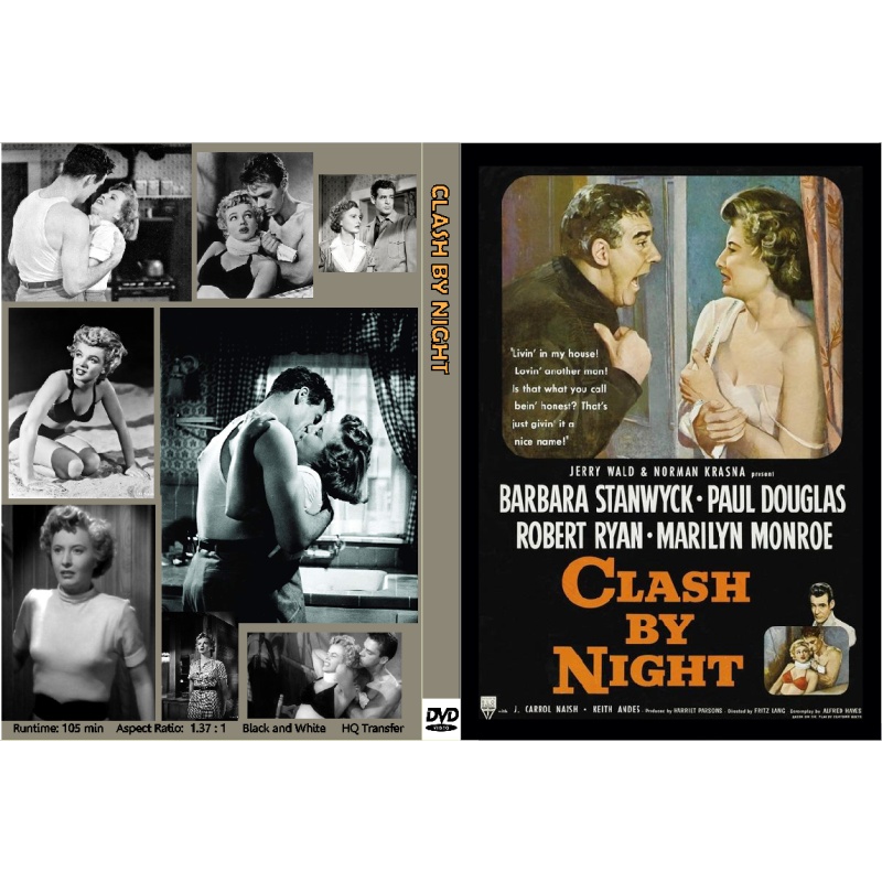 CLASH BY NIGHT (1952) Barbara Stanwyck Robert Ryan Marilyn Monroe