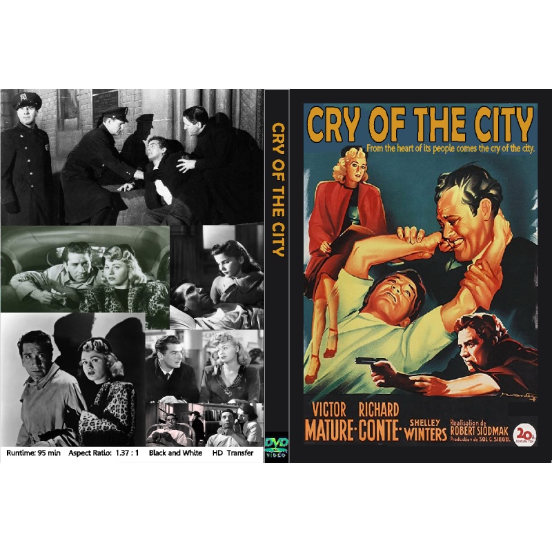 CRY OF THE CITY (1948) Victor Mature Richard Conte Shelley Winters Debra Paget