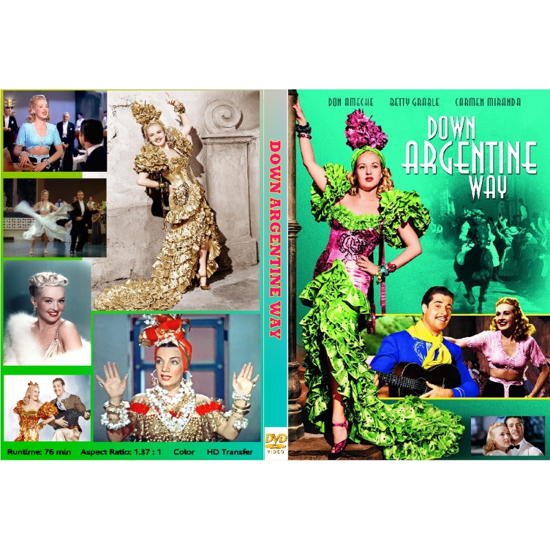 DOWN ARGENTINE WAY (1940) Carmen Miranda Don Ameche Betty Grable