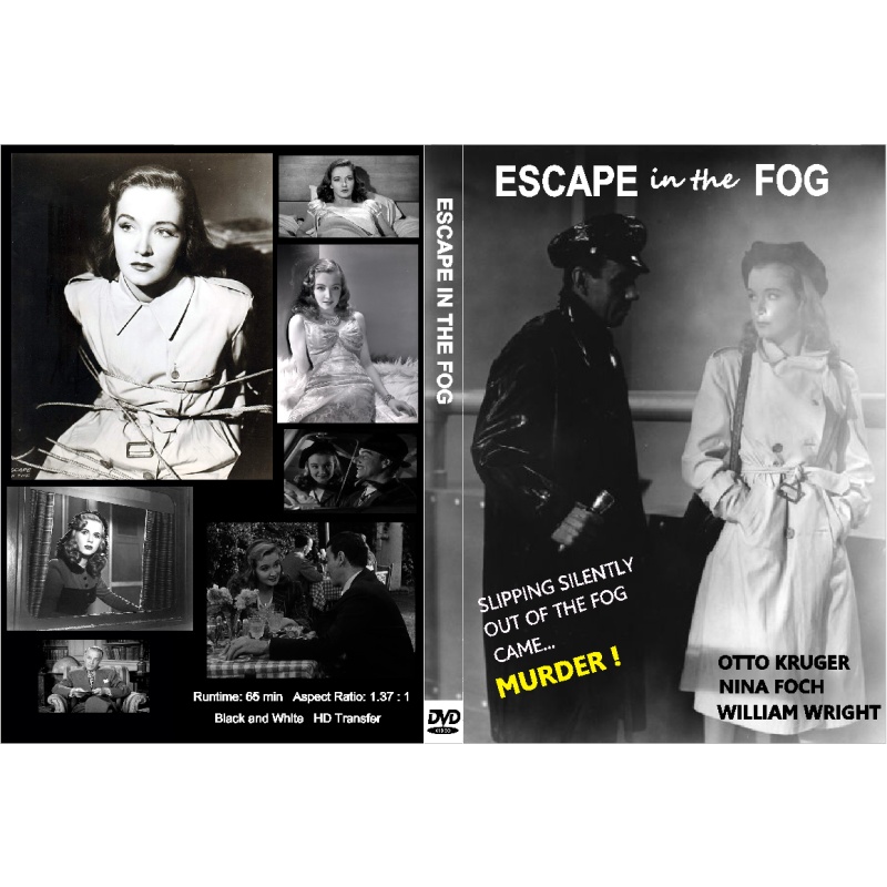 ESCAPE IN THE FOG (1942) Otto Kruger Nina Foch