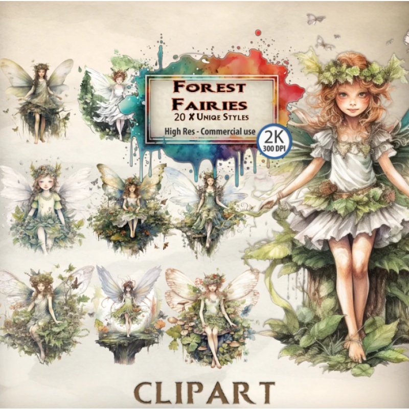 Enchanted Fairies Clipart Forest Fairies Book Fairies Clipart Bundle cute Fairy tale clipart tooth fairy garden clipart Fairies Images PNG