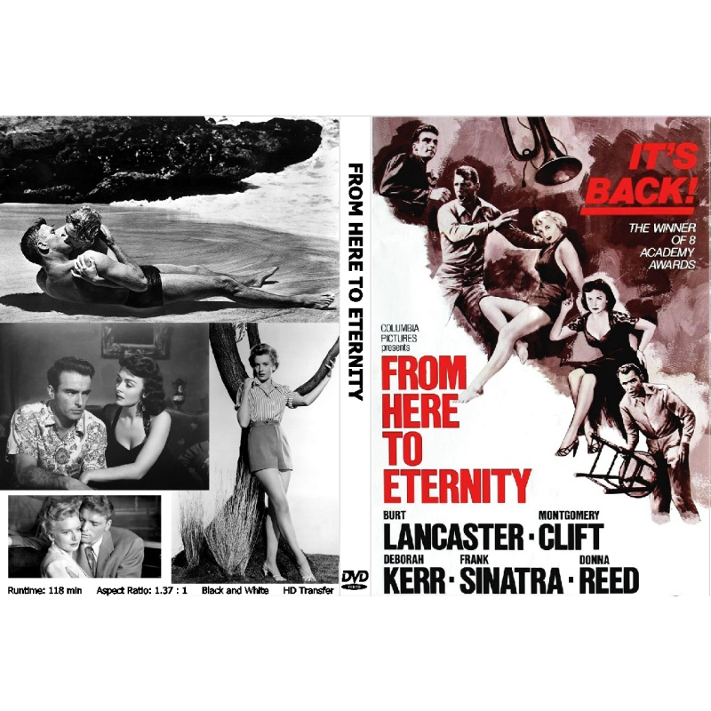 FROM HERE TO ETERNITY (1953) DVD Burt Lancaster, Deborah Kerr, Frank Sinatra