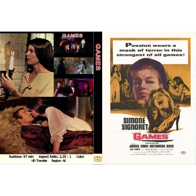 GAMES (1967) DVD Simone Signoret, James Caan