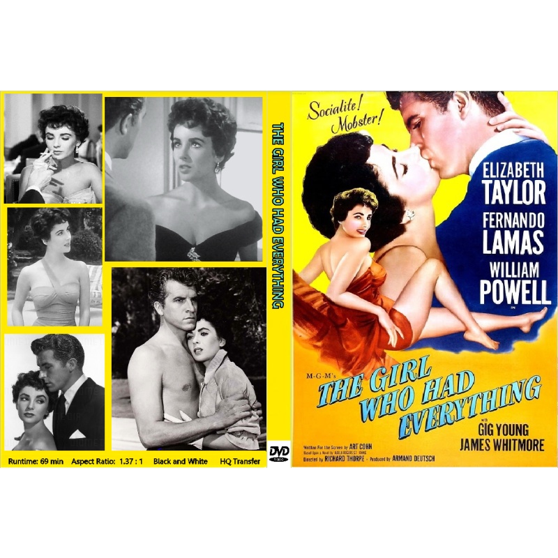 THE GIRL WHO HAD EVERYTHING (1953) Elizabeth Taylor Fernando Lamas William Powell Gig Young