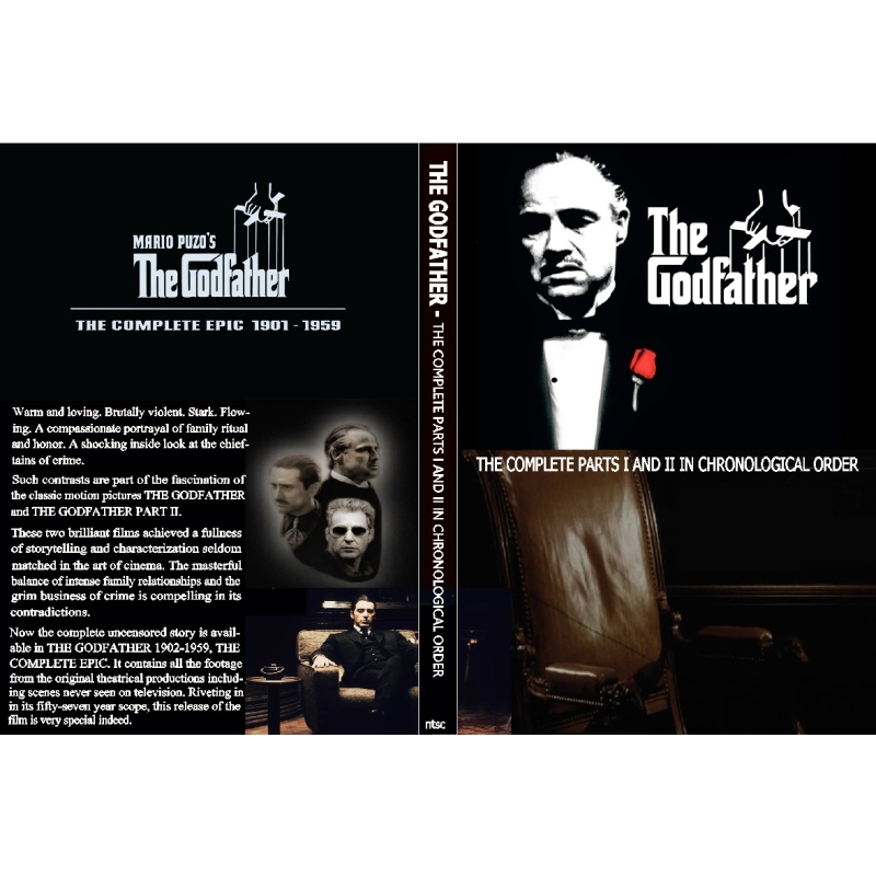 THE GODFATHER EPIC Parts I and II arranged in chronological order DVD