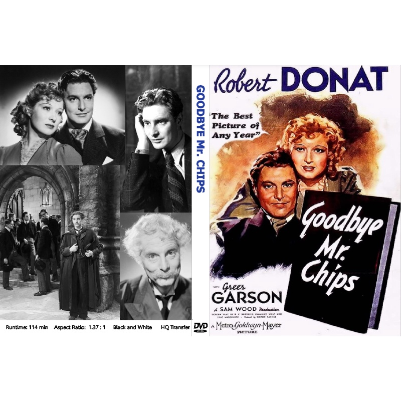 GOODBYE  MR. CHIPS (1939) Robert Donat Greer Garson