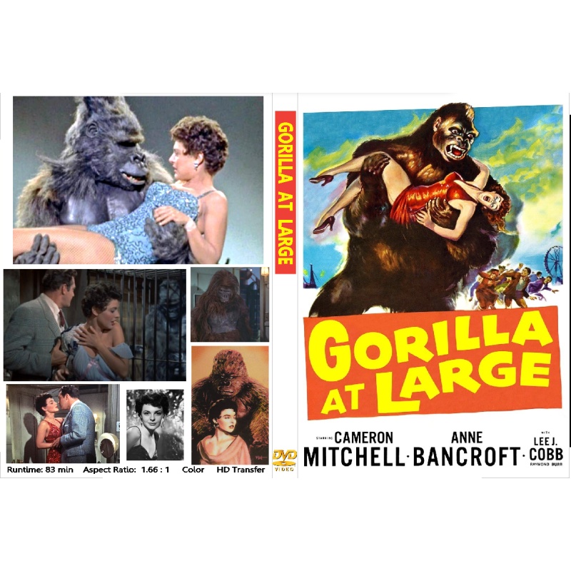 GORILLA AT LARGE (1954) Lee Marvin Anne Bancroft Raymond Burr Lee J. Cobb Cameron Mitchell