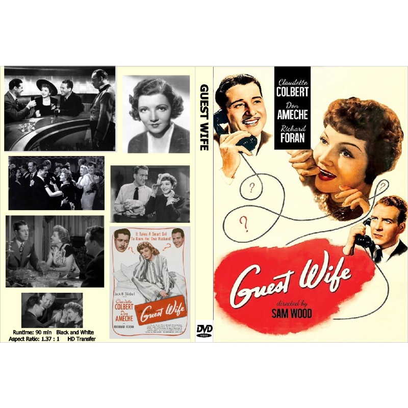 GUEST WIFE (1945) Claudette Colbert Don Ameche