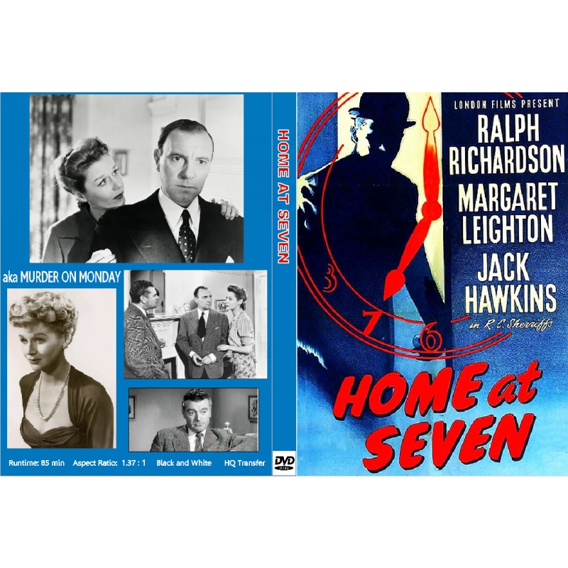 HOME AT SEVEN (1952) Ralph Richardson Jack Hawkins Margaret Leighton