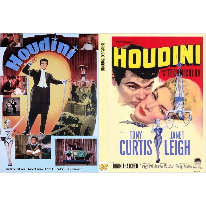 HOUDINI (1953) Tony Curtis Janet Leigh Michael Pate