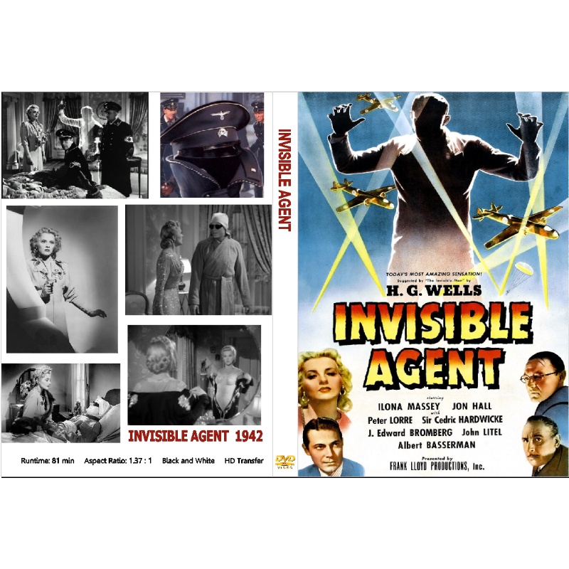 THE INVISIBLE AGENT (1942) Peter Lorre Ilona Massey Jon Hall