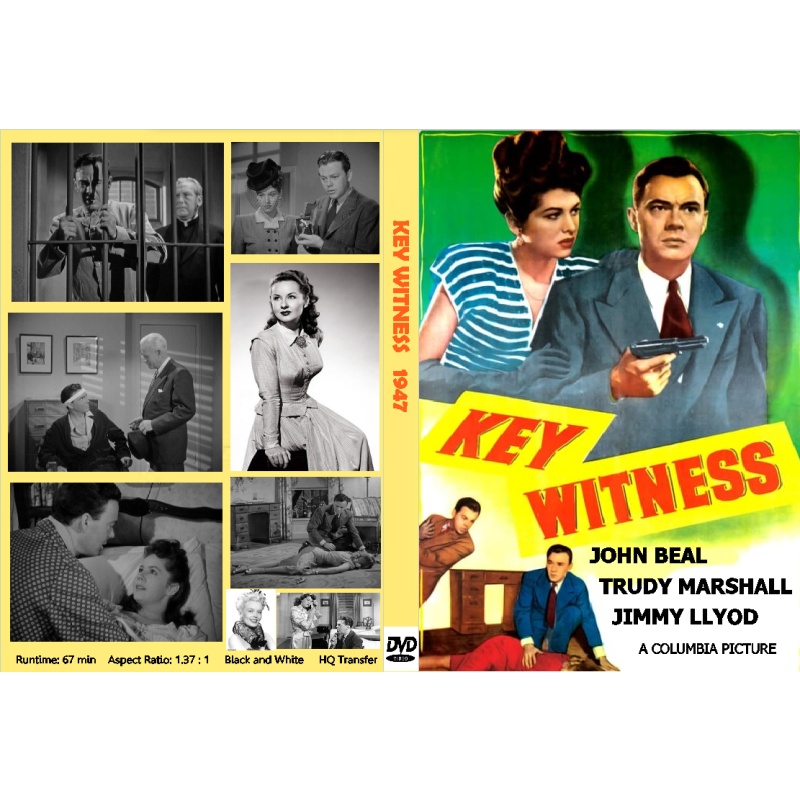 KEY WITNESS (1947) DVD John Beal - Trudy Marshall FILM NOIR